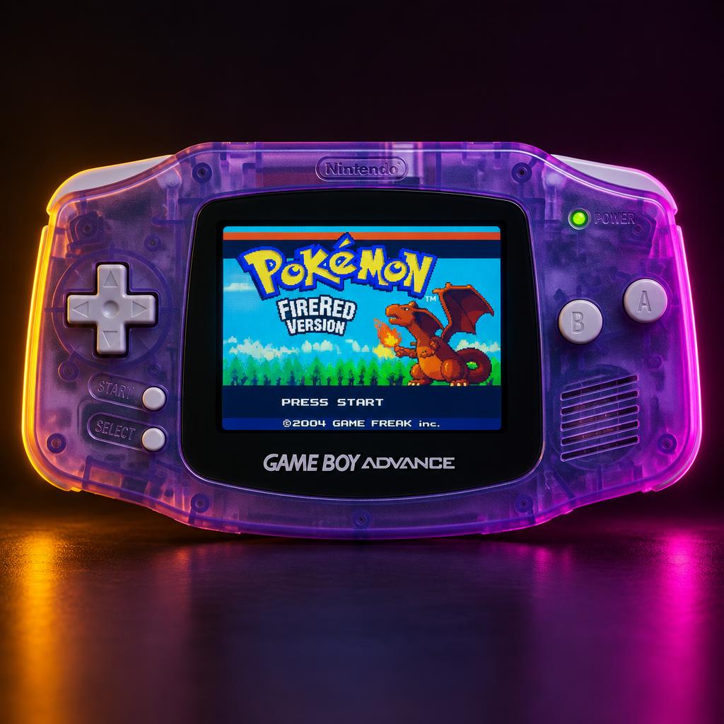 Game Boy Advance — Glacier — Refurbished — new screen lens, membranes renewed