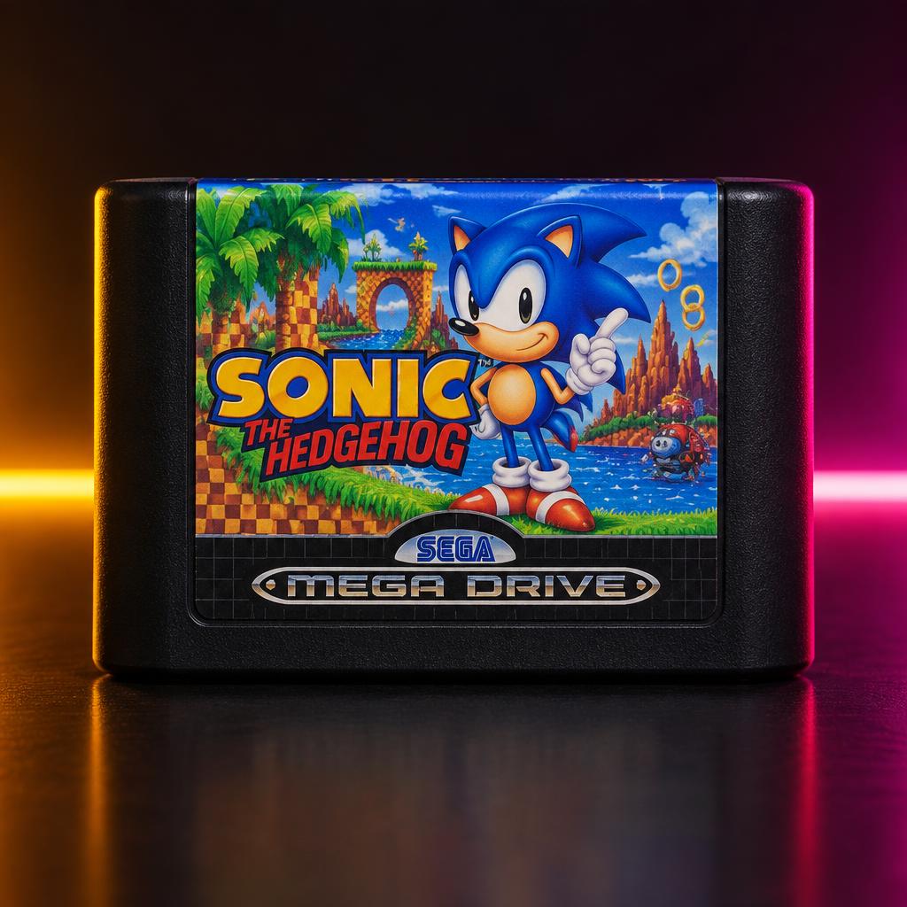 Sonic the Hedgehog (Mega Drive) — Very good — label intact, contacts polished