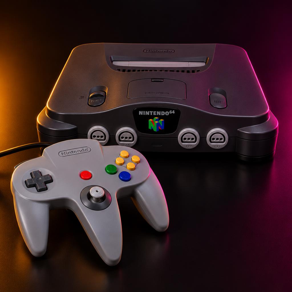Nintendo 64 (PAL) — Refurbished — grade A, new stick gears