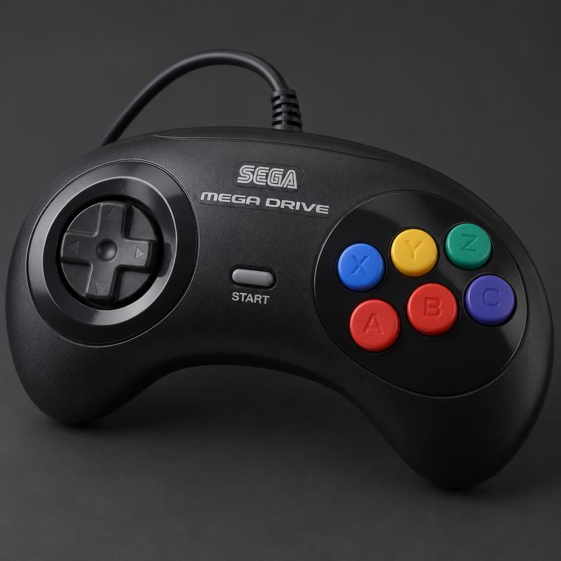 Mega Drive 6-button controller — Refurbished — new membranes