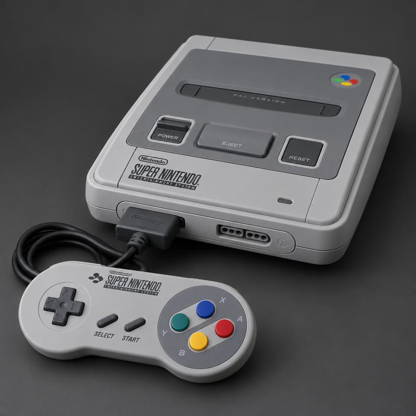 Super Nintendo SNES (PAL) — Refurbished — grade A+, non-yellowed shell