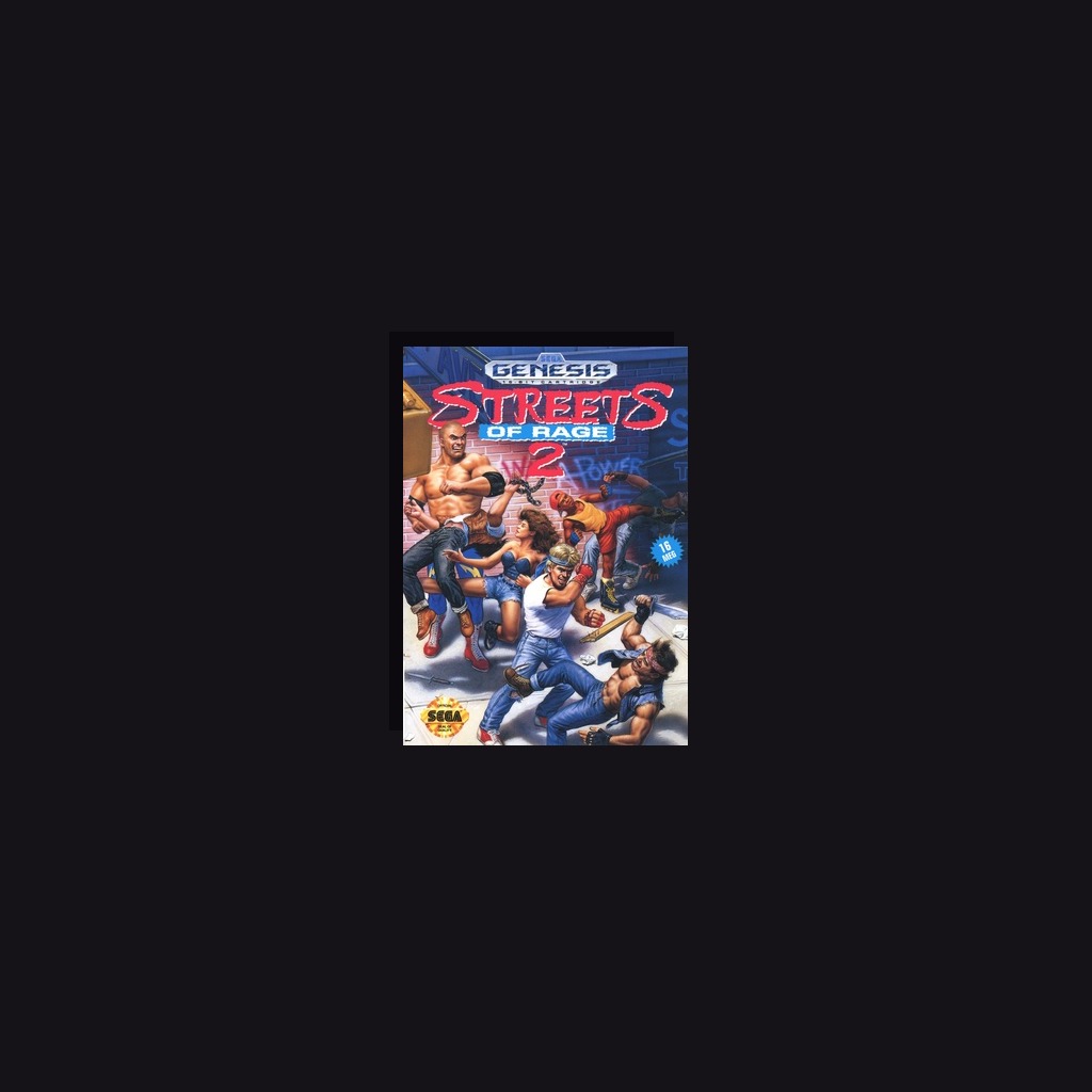 Streets of Rage 2 (Mega Drive) — Very good — label intact, contacts polished